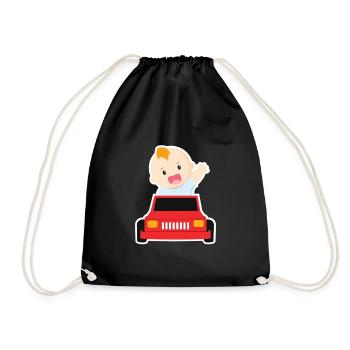 Bébé en jouant. - Sac de sport léger - noir - Devant