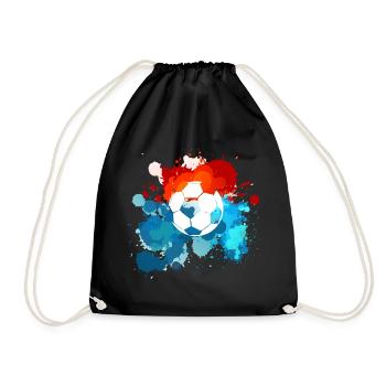 Football Colors. Gift! - Drawstring Bag - black - Front