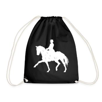 Dressage - Sport - Horse - Drawstring Bag - black - Front