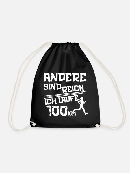 Ultramarathon 100 Kilometer Ultralaufen Geschenk - Turnbeutel - Schwarz