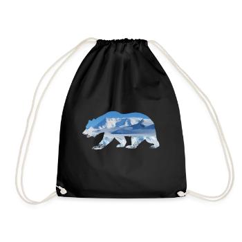 Eisbär - Turnbeutel - Schwarz - Vorne