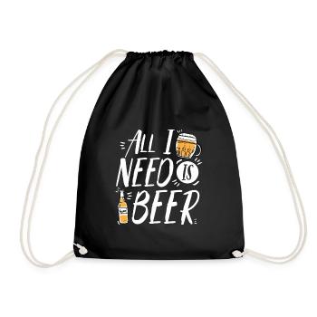 Beer Beer toast Gift Alcohol - Drawstring Bag - black - Front