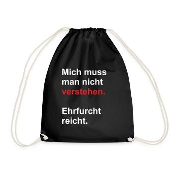 mich muss man nicht verstehen - Turnbeutel - Schwarz - Vorne