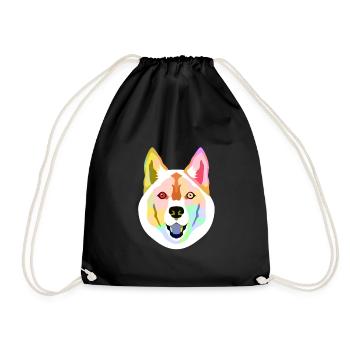 chien - Sac de sport léger - noir - Devant