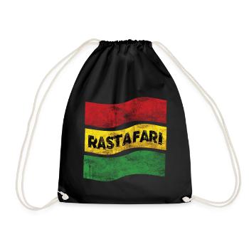 Rastafari Fahne - Turnbeutel - Schwarz - Vorne
