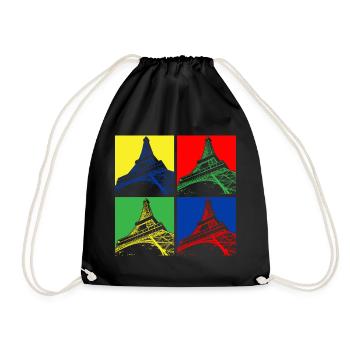 tour Eiffel - Sac de sport léger - noir - Devant
