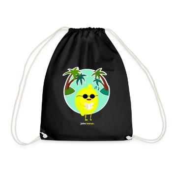 Tropical - Drawstring Bag - black - Front
