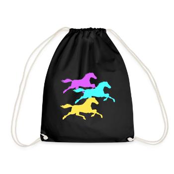 Cheval - Sac de sport léger - noir - Devant