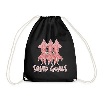Child children's gift idea - Drawstring Bag - black - Front