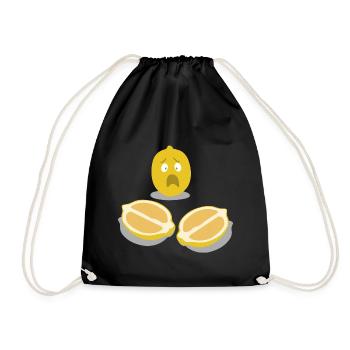 Sorgenlemon caractère citron - Sac de sport léger - noir - Devant