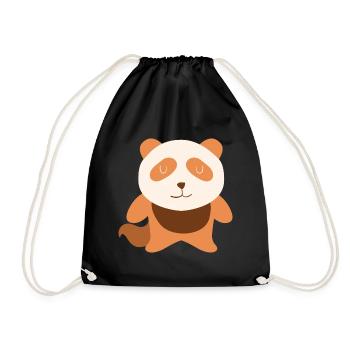 Cute red panda - Netter roter Panda - Turnbeutel - Schwarz - Vorne