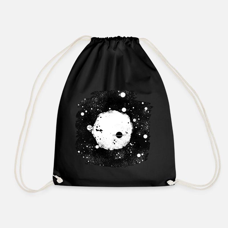 Astronomisches Planetensystem Motiv - Turnbeutel - Schwarz