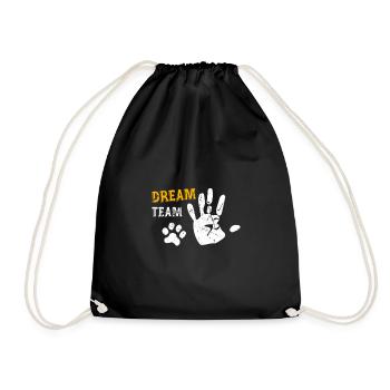 chien - Sac de sport léger - noir - Devant