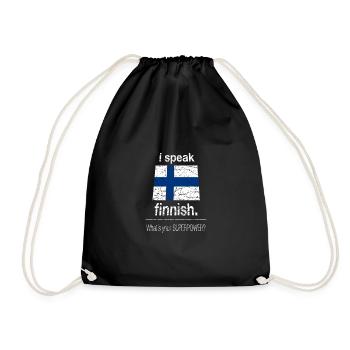 I Speak FINNISH.. What's Your Superpower? - Turnbeutel - Schwarz - Vorne