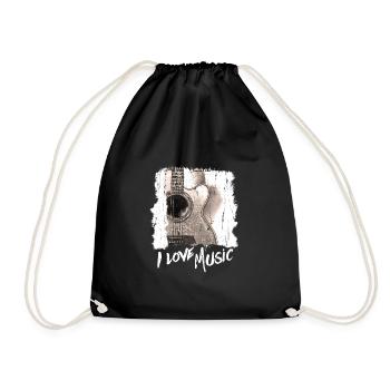 Idée cadeau musique musicien casque - Sac de sport léger - noir - Devant