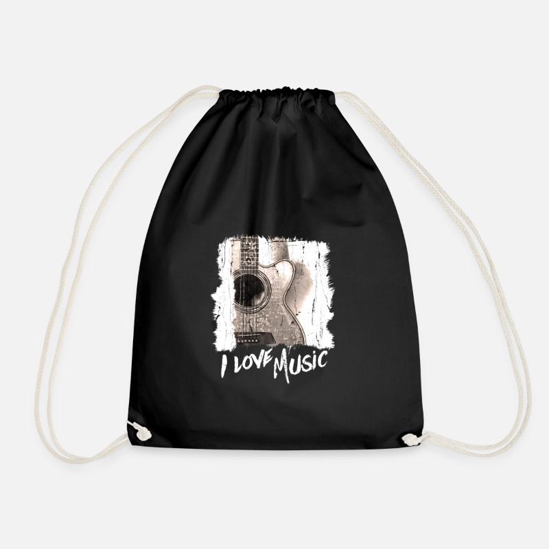 Musik Musiker Kopfhörer Geschenkidee - Turnbeutel - Schwarz