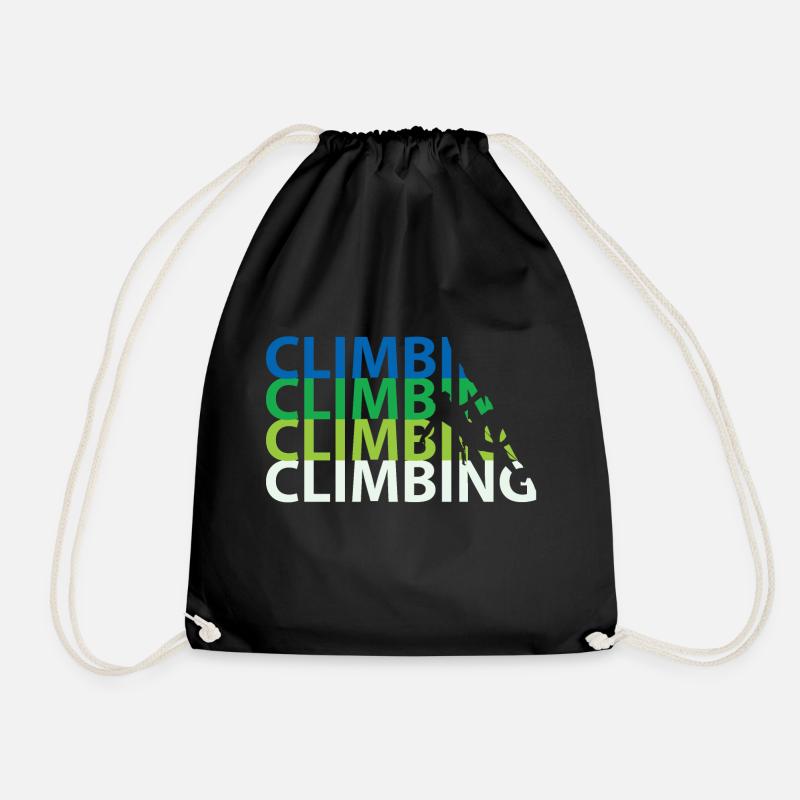 Klettern Kletterer Climbing - Turnbeutel - Schwarz