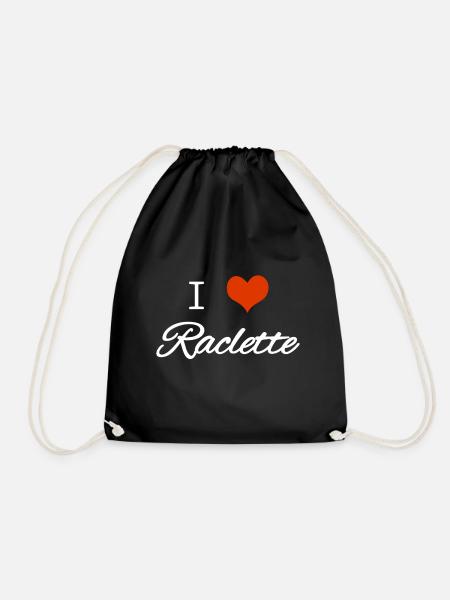 raclette j'aime raclette - Sac de sport léger - noir