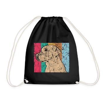 chien - Sac de sport léger - noir - Devant