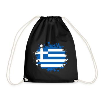 Grèce Taches / Cadeau Athènes Drapeau Greece - Sac de sport léger - noir - Devant