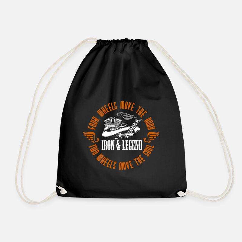 Motor motorcycle bike - Drawstring Bag - black