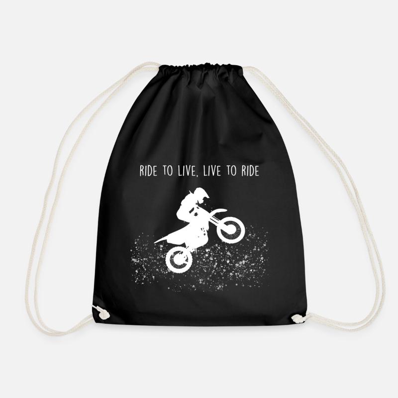 Motocross - Drawstring Bag - black