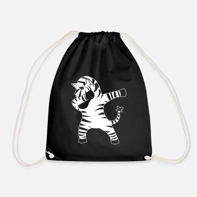 Dabbing Zebra Dab - Turnbeutel - Schwarz