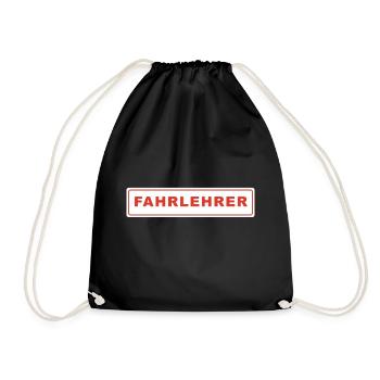 FAHRLEHRER - Turnbeutel - Schwarz - Vorne