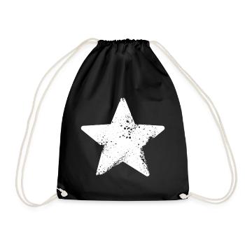 stern himmel star splatter - Turnbeutel - Schwarz - Vorne