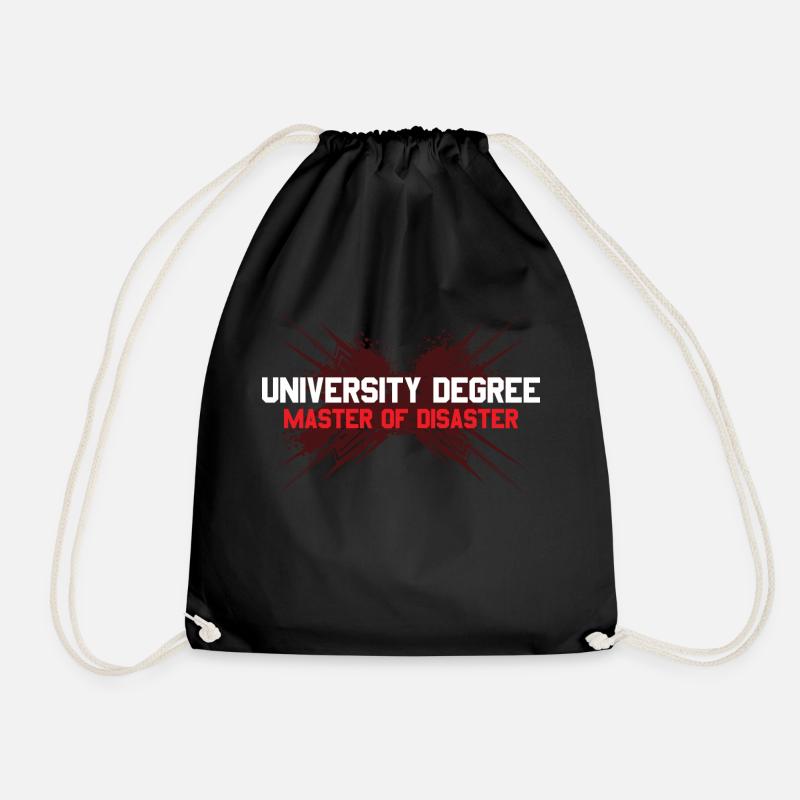 Master of Disaster Studium Lustiges Geschenk - Turnbeutel - Schwarz