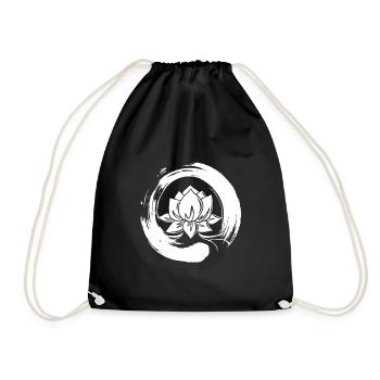 Enso Zen Lotus Yoga Meditation Symbol - Turnbeutel - Schwarz - Vorne