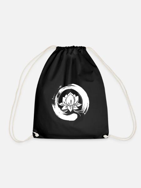 Enso Zen Lotus Yoga Meditation Symbol - Turnbeutel - Schwarz