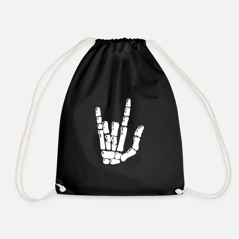 Rock N Roll Bone Hands Punks Cool GIft - Turnbeutel - Schwarz
