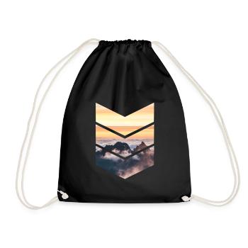 BEAUTIFUL SUNRISE OVER THE CLOUDS! GIFT - Drawstring Bag - black - Front