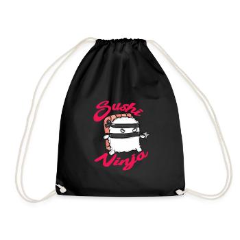 Sushi food Japan gift - Drawstring Bag - black - Front