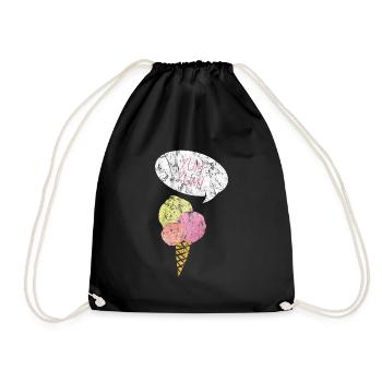 Crème glacée d’été Idée cadeau - Sac de sport léger - noir - Devant