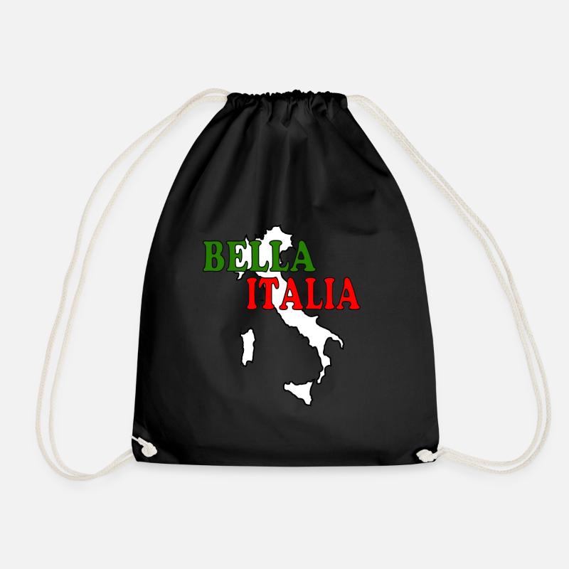 Bella Italia Geschenk - Turnbeutel - Schwarz