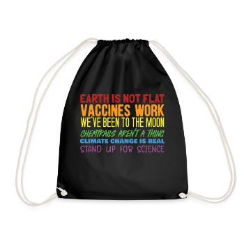 Terre plat citations coloré beaucoup de proverbes cadeau - Sac de sport léger - noir - Devant