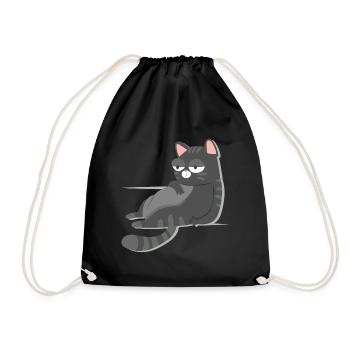chat froid - Sac de sport léger - noir - Devant