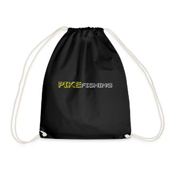 Pikefishing Hecht Hechtangeln Hechtangler Hechte - Turnbeutel - Schwarz - Vorne