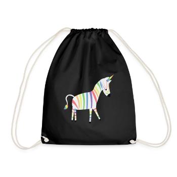 Licorne zèbre - Sac de sport léger - noir - Devant