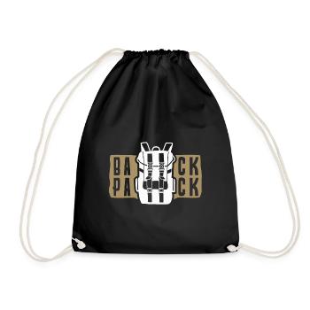 Backpack, celebrations, travel, bike tour.Gift.Stock - Drawstring Bag - black - Front