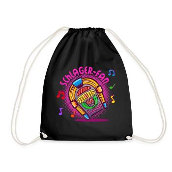 Schlager Fan Schlager Music Music Jukebox Statement - Drawstring Bag - black - Front