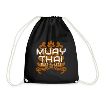 Muay Thai martial arts - Drawstring Bag - black - Front