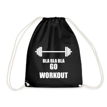 Sports motivation - Drawstring Bag - black - Front