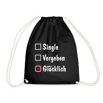 Célibataire, Pardonné, Heureux - Sac de sport léger - noir - Devant
