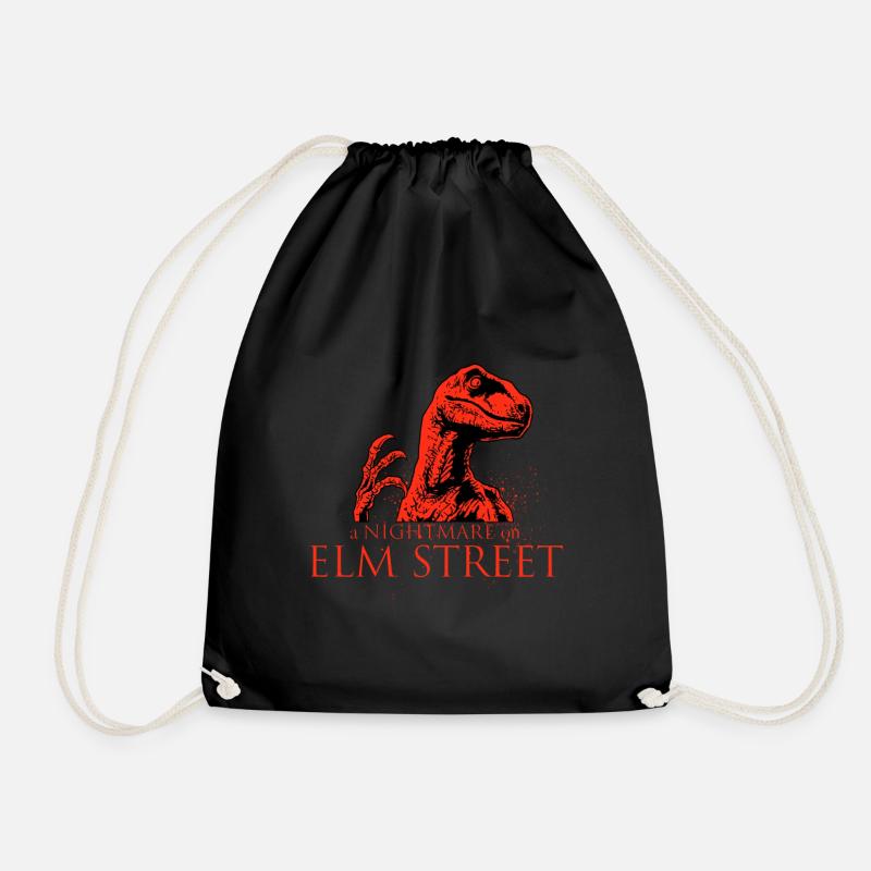 Raptor Nightmare Nightmare Dino Dinosaur Dinosaur - Drawstring Bag - black