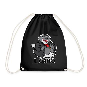 Il Gato patron de la mafia italienne - Sac de sport léger - noir - Devant