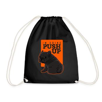 Fitness Dog Push-up Français Doggy Black - Sac de sport léger - noir - Devant