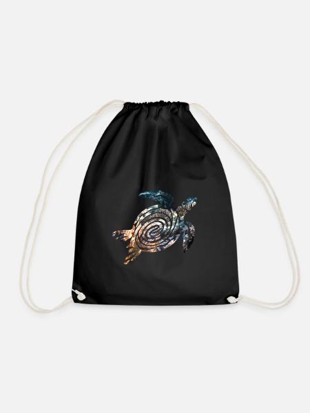 Schildkröte - Turnbeutel - Schwarz